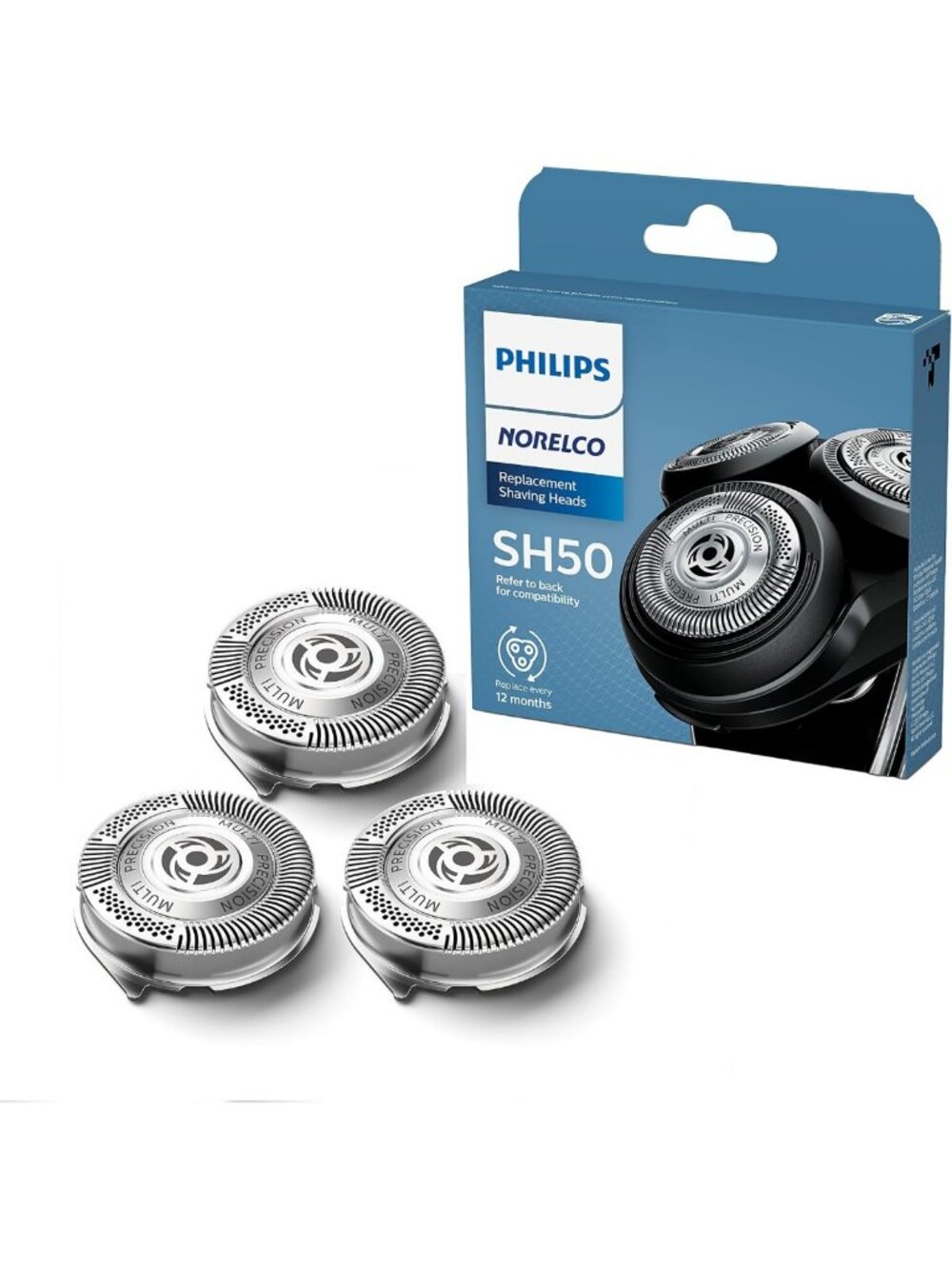 Genuine Replacement Shaver Heads for Smooth Shaving, 3 Pack